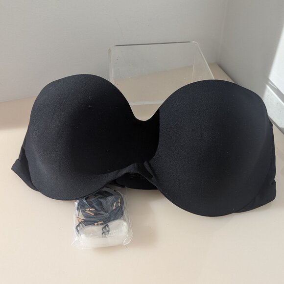Soma $68 BODIFY Strapless Convertible Multi Way Bra 38D BLACK - Picture 13 of 15